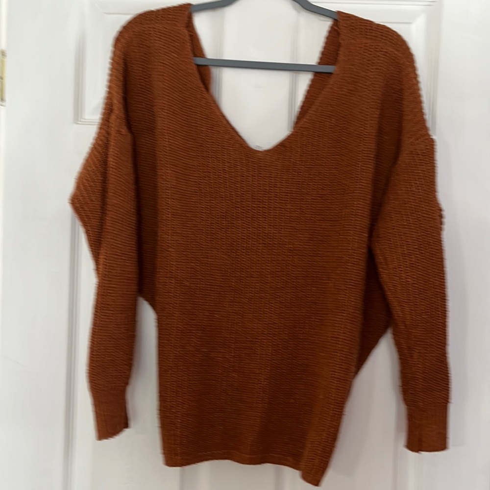 Size small rust maroon off the shoulder open back Kris Kross Tie